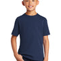 Port & Company Youth Core Cotton DTG Short Sleeve Crewneck T-Shirt - Navy Blue