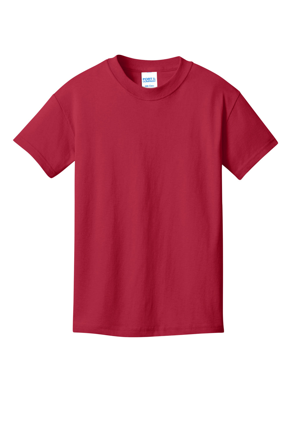 Port & Company PC54YDTG Core Cotton DTG Short Sleeve Crewneck T-Shirt Red Flat Front