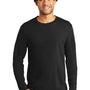 Port & Company Mens Bouncer Long Sleeve Crewneck T-Shirt - Deep Black