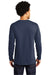 Port & Company Mens Bouncer Long Sleeve Crewneck T-Shirt Navy Blue Side