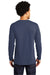 Port & Company Mens Bouncer Long Sleeve Crewneck T-Shirt Heather Team Navy Blue Side