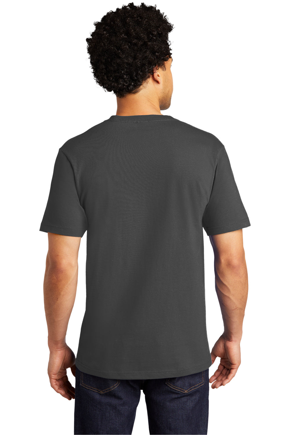 Port & Company Mens Bouncer Short Sleeve Crewneck T-Shirt w/ Pocket Coal Grey Side