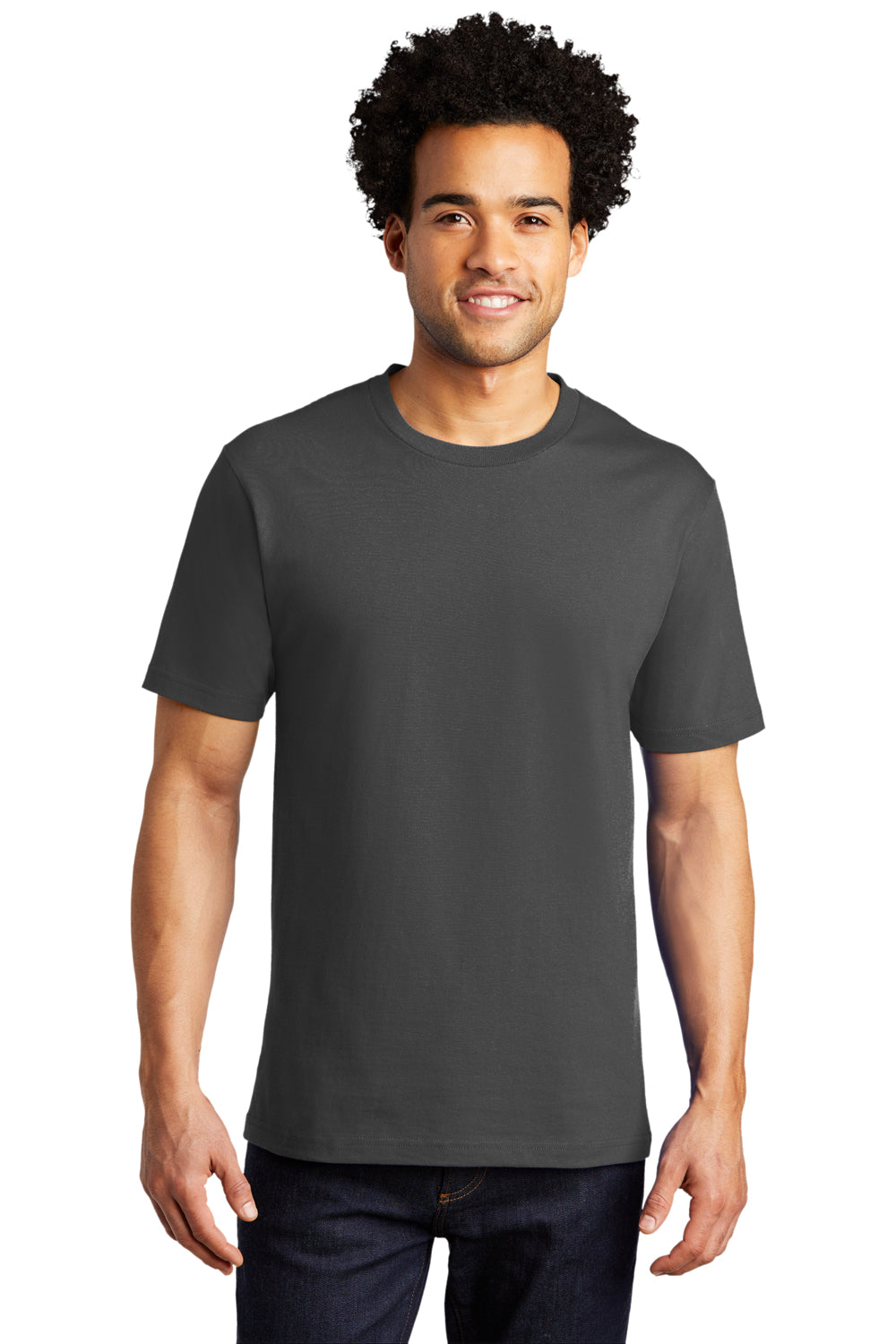Port & Company Mens Bouncer Short Sleeve Crewneck T-Shirt Coal Grey Front