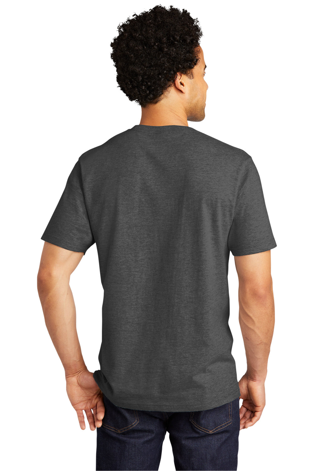 Port & Company Mens Bouncer Short Sleeve Crewneck T-Shirt Heather Dark Grey Side