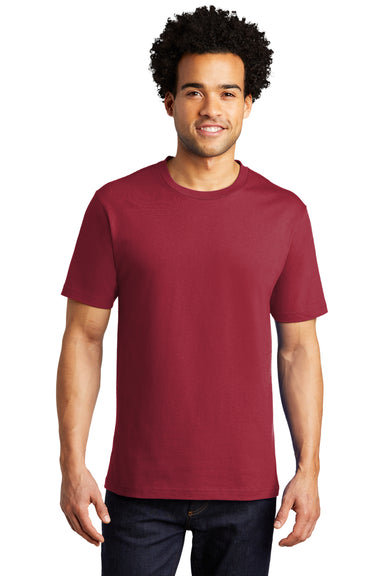 Port & Company Mens Bouncer Short Sleeve Crewneck T-Shirt Rich Red Front