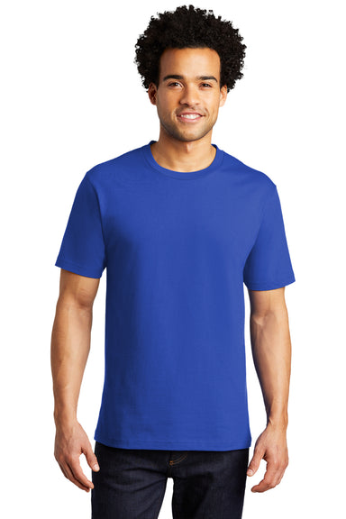 Port & Company Mens Bouncer Short Sleeve Crewneck T-Shirt True Royal Blue Front