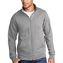 Port & Company Mens Core Fleece Full Zip Sweatshirt - Heather Grey