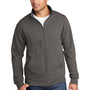 Port & Company Mens Core Fleece Full Zip Sweatshirt - Charcoal Grey
