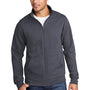 Port & Company Mens Core Fleece Full Zip Sweatshirt - Heather Navy Blue