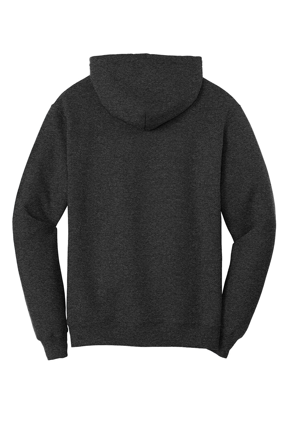 Port & Company PC78H/PC78HT Mens Core Fleece Hooded Sweatshirt Hoodie Heather Black Flat Back