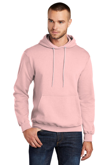 Port & Company PC78H/PC78HT Mens Core Fleece Hooded Sweatshirt Hoodie Pale Blush Pink Front