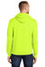 Port & Company PC78H/PC78HT Mens Core Fleece Hooded Sweatshirt Hoodie Safety Green Back