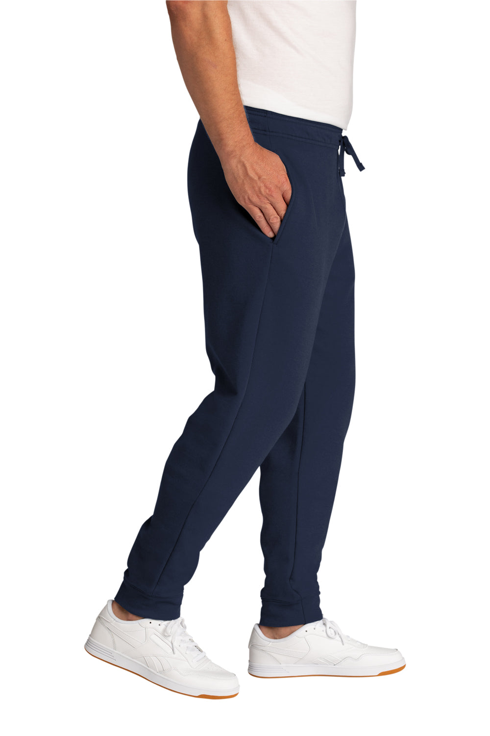 Port & Company PC78J Core Fleece Jogger Sweatpants w/ Pockets Navy Blue Side