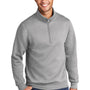 Port & Company Mens Core Fleece 1/4 Zip Sweatshirt - Heather Grey