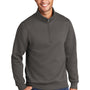 Port & Company Mens Core Fleece 1/4 Zip Sweatshirt - Charcoal Grey