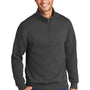 Port & Company Mens Core Fleece 1/4 Zip Sweatshirt - Heather Dark Grey