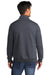 Port & Company Mens Core Fleece 1/4 Zip Sweatshirt Heather Navy Blue Side