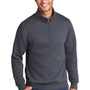 Port & Company Mens Core Fleece 1/4 Zip Sweatshirt - Heather Navy Blue
