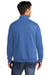 Port & Company Mens Core Fleece 1/4 Zip Sweatshirt Heather Royal Blue Side