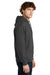 Port & Company PC79H Mens Fleece Hooded Sweatshirt Hoodie Heather Dark Grey Side