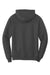Port & Company PC79H Mens Fleece Hooded Sweatshirt Hoodie Heather Dark Grey Flat Back