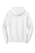 Port & Company PC79H Mens Fleece Hooded Sweatshirt Hoodie White Flat Back
