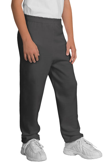 Port & Company PC90YP Core Fleece Sweatpants Charcoal Grey Front