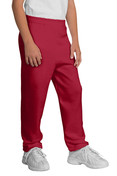 Port & Company PC90YP Core Fleece Sweatpants Red Front