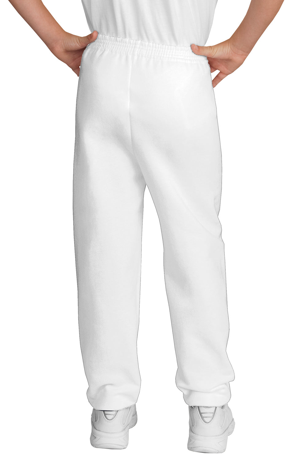 Port & Company PC90YP Core Fleece Sweatpants White Back