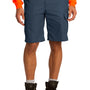 Red Kap Mens Industrial Stain Resistant Cargo Shorts w/ Pockets - Navy Blue