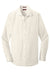 Red House RH620 Mens Pinpoint Oxford Wrinkle Resistant Long Sleeve Button Down Shirt Ivory Chiffon White Flat Front
