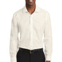 Red House Mens Pinpoint Oxford Wrinkle Resistant Long Sleeve Button Down Shirt - Ivory Chiffon White - Closeout