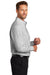 Red House Mens Open Ground Check Long Sleeve Button Down Shirt w/ Pocket Black/White Side