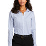 Red House Womens Check Wrinkle Resistant Long Sleeve Button Down Shirt - Medium Blue/White - Closeout