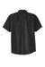 Port Authority S508/TLS508 Mens Easy Care Wrinkle Resistant Short Sleeve Button Down Shirt w/ Pocket Black Flat Back