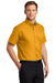 Port Authority S508/TLS508 Mens Easy Care Wrinkle Resistant Short Sleeve Button Down Shirt w/ Pocket Athletic Gold 3Q