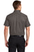 Port Authority S508/TLS508 Mens Easy Care Wrinkle Resistant Short Sleeve Button Down Shirt w/ Pocket Bark Brown Back