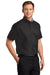 Port Authority S508/TLS508 Mens Easy Care Wrinkle Resistant Short Sleeve Button Down Shirt w/ Pocket Black 3Q