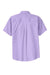 Port Authority S508/TLS508 Mens Easy Care Wrinkle Resistant Short Sleeve Button Down Shirt w/ Pocket Bright Lavender Purple Flat Back