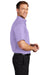 Port Authority S508/TLS508 Mens Easy Care Wrinkle Resistant Short Sleeve Button Down Shirt w/ Pocket Bright Lavender Purple Side