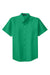 Port Authority S508/TLS508 Mens Easy Care Wrinkle Resistant Short Sleeve Button Down Shirt w/ Pocket Court Green Flat Front