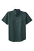 Port Authority S508/TLS508 Mens Easy Care Wrinkle Resistant Short Sleeve Button Down Shirt w/ Pocket Dark Green Flat Front