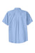 Port Authority S508/TLS508 Mens Easy Care Wrinkle Resistant Short Sleeve Button Down Shirt w/ Pocket Light Blue Flat Back