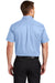Port Authority S508/TLS508 Mens Easy Care Wrinkle Resistant Short Sleeve Button Down Shirt w/ Pocket Light Blue Back