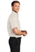 Port Authority S508/TLS508 Mens Easy Care Wrinkle Resistant Short Sleeve Button Down Shirt w/ Pocket Light Stone Side
