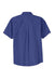 Port Authority S508/TLS508 Mens Easy Care Wrinkle Resistant Short Sleeve Button Down Shirt w/ Pocket Mediterranean Blue Flat Back