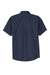 Port Authority S508/TLS508 Mens Easy Care Wrinkle Resistant Short Sleeve Button Down Shirt w/ Pocket Navy Blue Flat Back