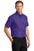 Port Authority S508/TLS508 Mens Easy Care Wrinkle Resistant Short Sleeve Button Down Shirt w/ Pocket Purple 3Q