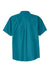 Port Authority S508/TLS508 Mens Easy Care Wrinkle Resistant Short Sleeve Button Down Shirt w/ Pocket Teal Green Flat Back