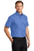 Port Authority S508/TLS508 Mens Easy Care Wrinkle Resistant Short Sleeve Button Down Shirt w/ Pocket Ultramarine Blue 3Q